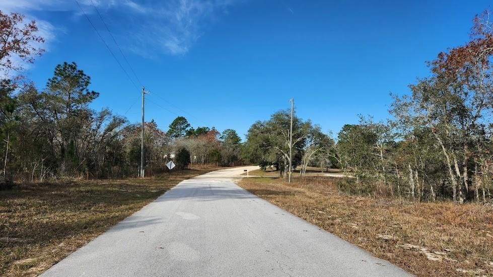 Looking west leaving Rainbow Lakes Marion County