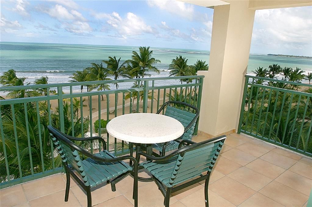 Private balcony from living room