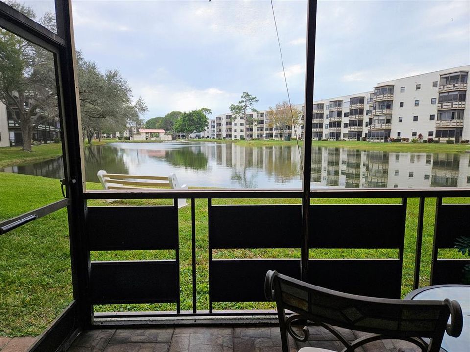 Rear Screened Patio/Porch Overlooks Pond