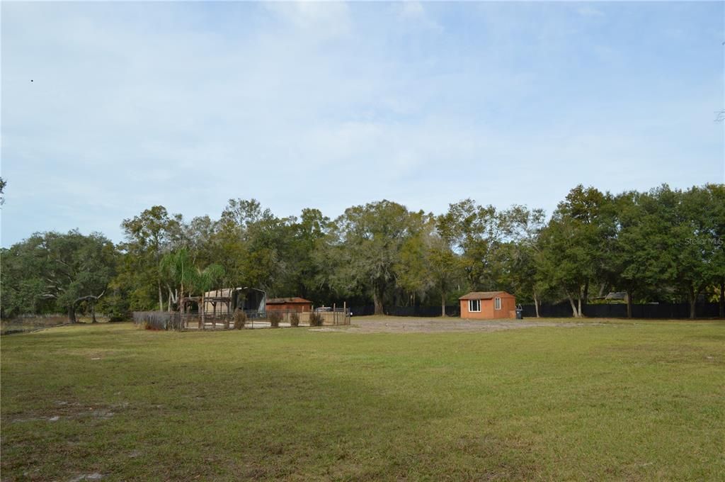 Northwest view of the property