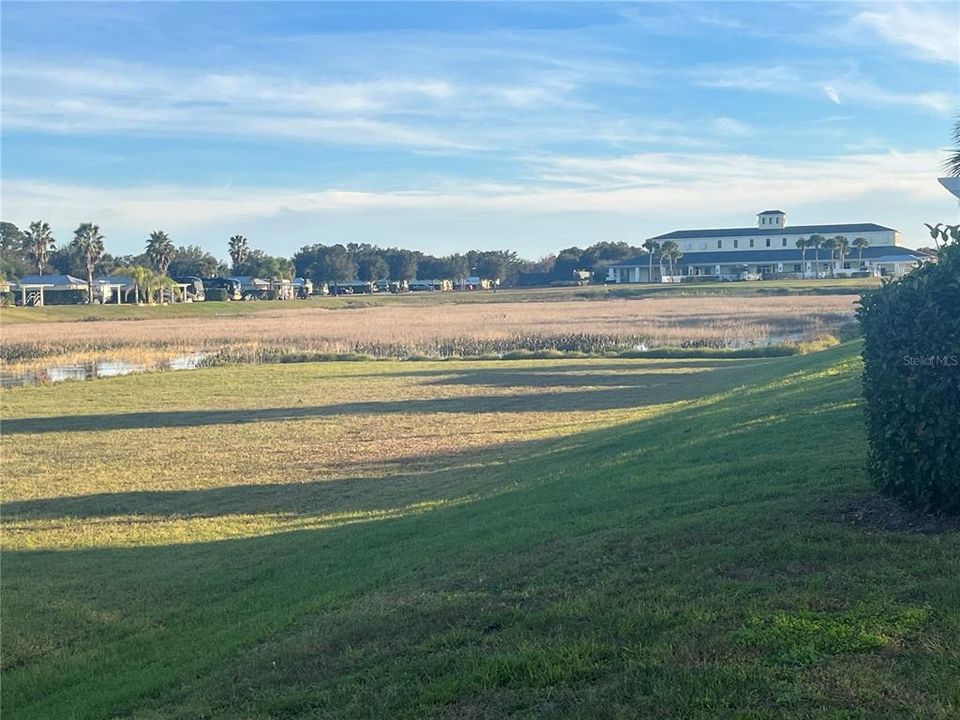 Looking toward the clubhouse
