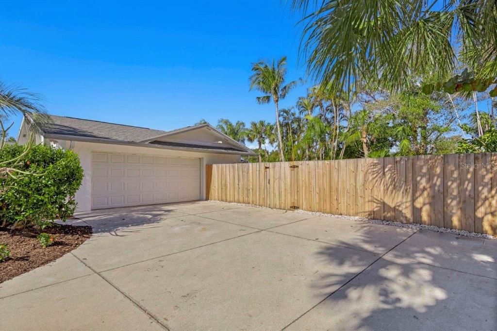 Two car side entry garage