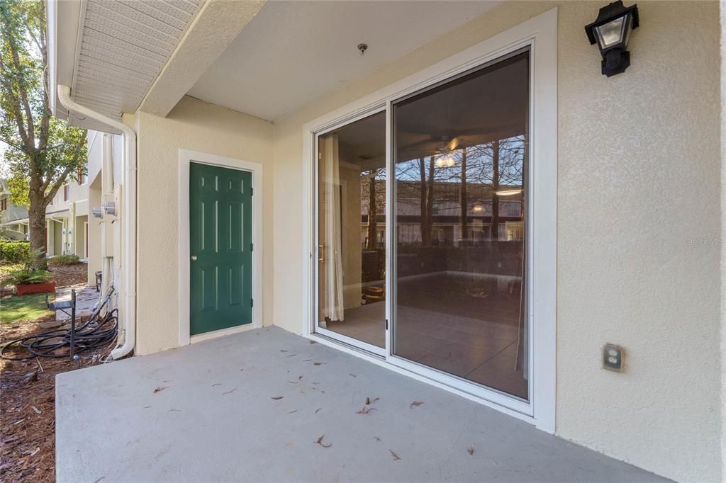 Exterior storage on covered porch