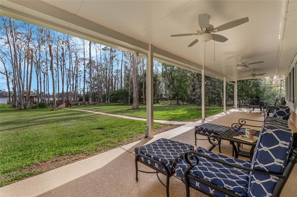 Oversized covered porch