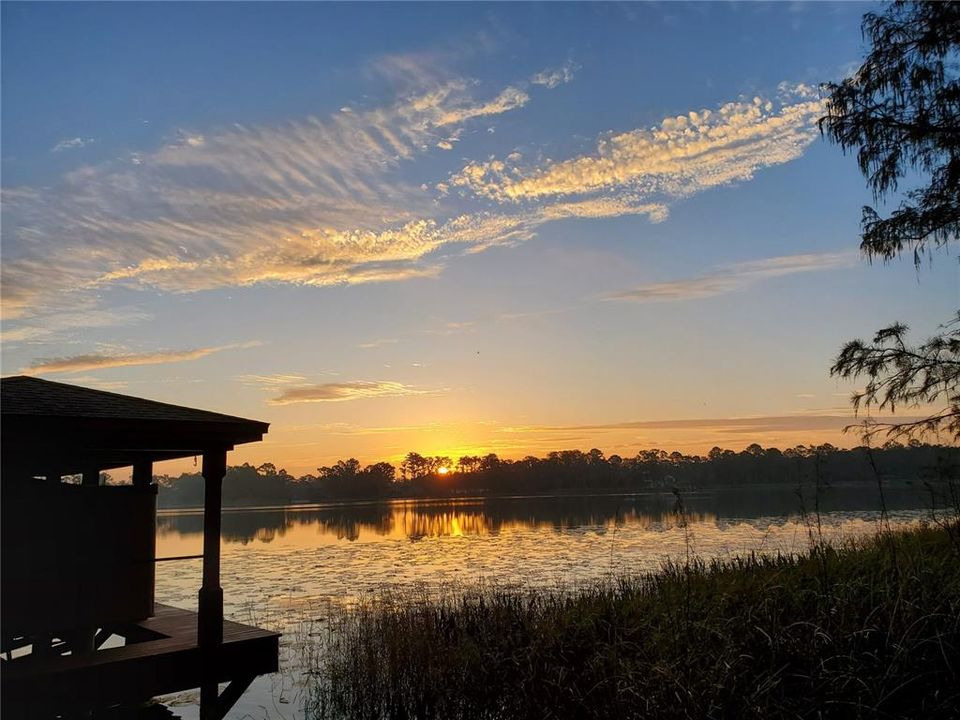 Sunrise on your boat dock