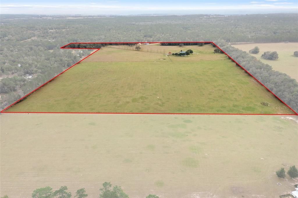 Aerial of 30.06 acres lot
