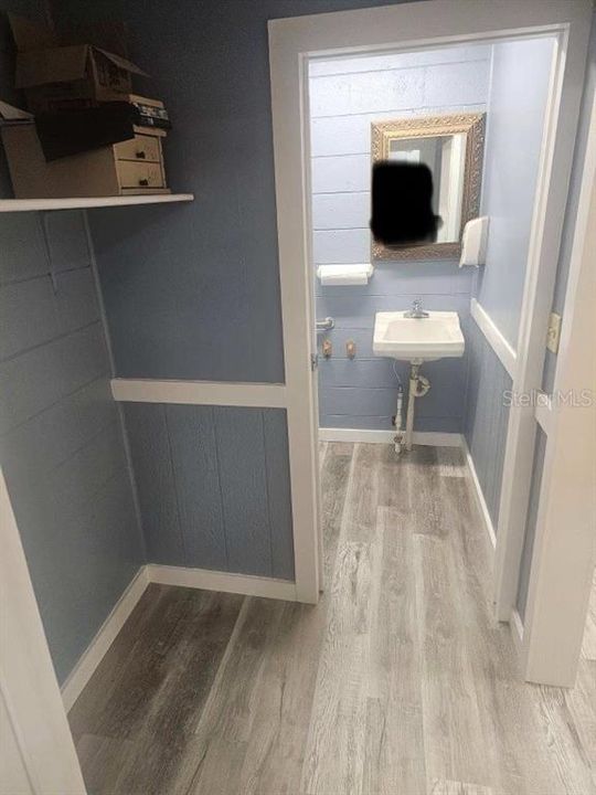 bathroom in the back