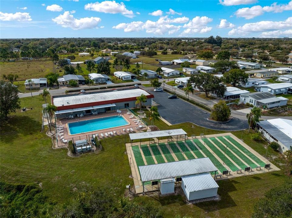 Community Pool and Shuffle Board Courts