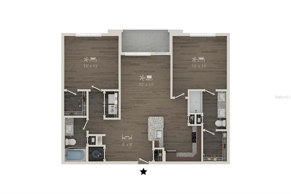 Recently Rented: $2,569 (2 beds, 2 baths, 1149 Square Feet)