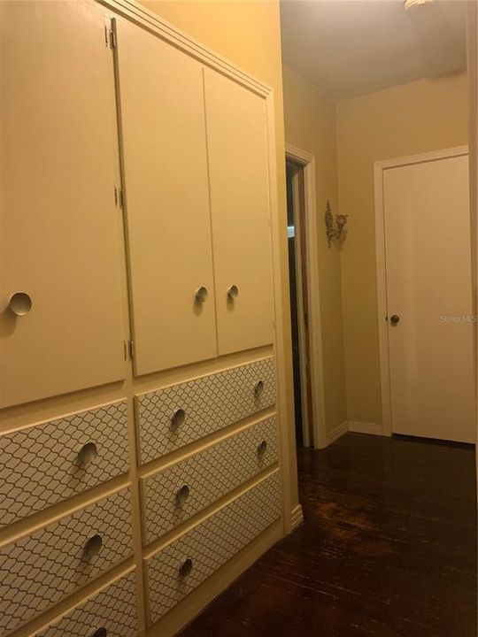 Hall closet and built in cabinets