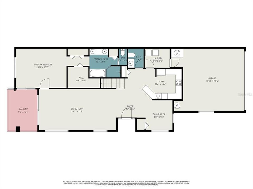 Secondary bedroom with slider to open balcony with views of the golf course