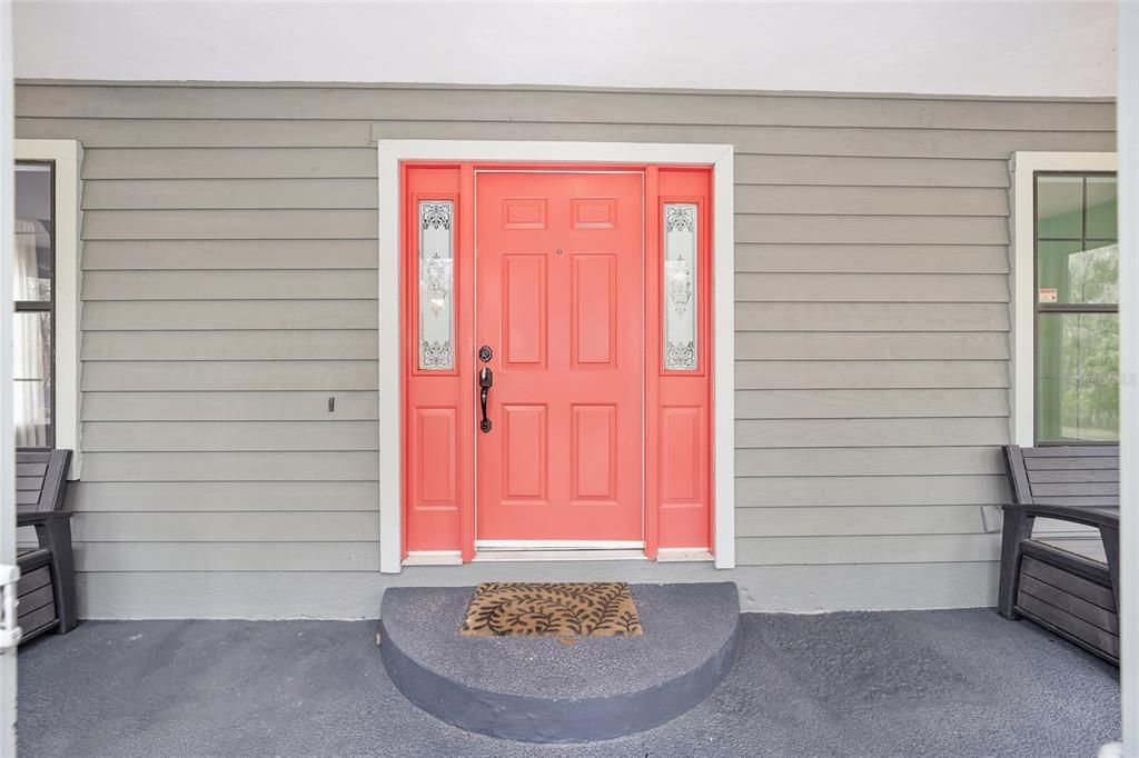 Front Door Entry on Screened Porch