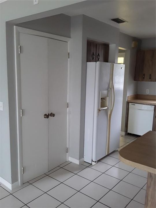 Kitchen showing double pantry