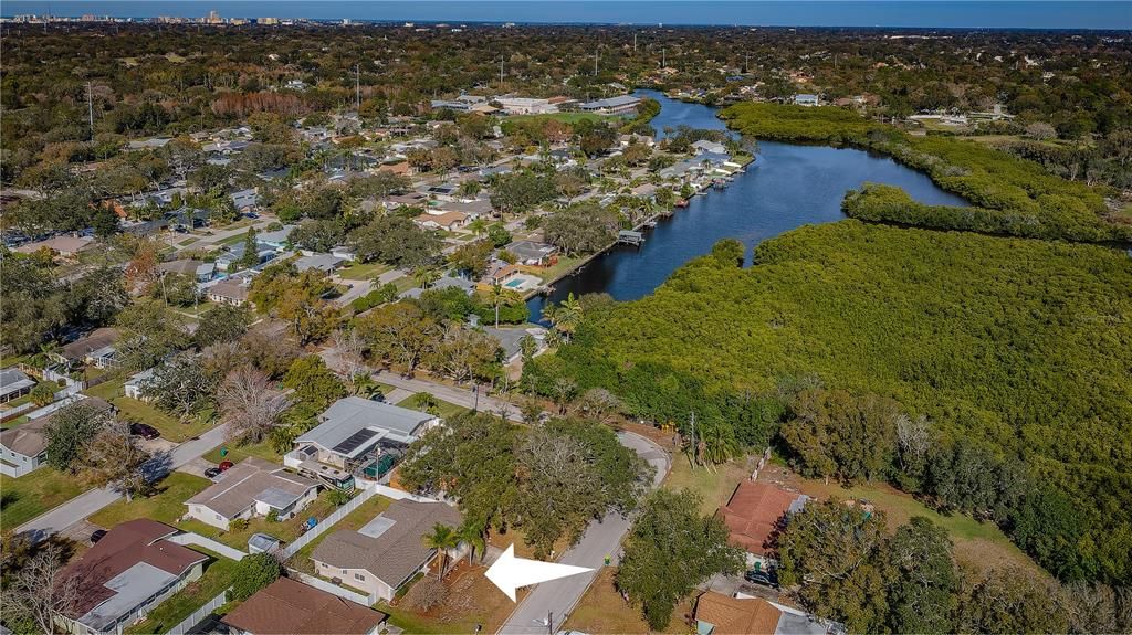 Aerial Allen Creek view north