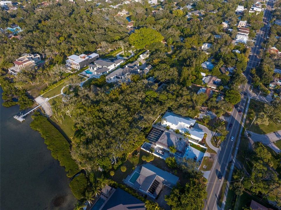 Ariel view of wooded, private 3348/3350