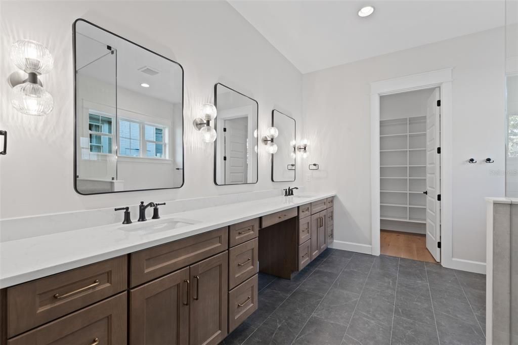 Primary bathroom similar completed home