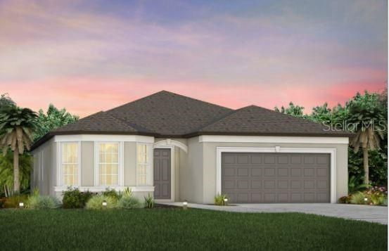 Florida Mediterranean FM2 Exterior Design. Artistic rendering for this new construction home. Pictures are for illustrative purposes only. Elevations, colors and options may vary.