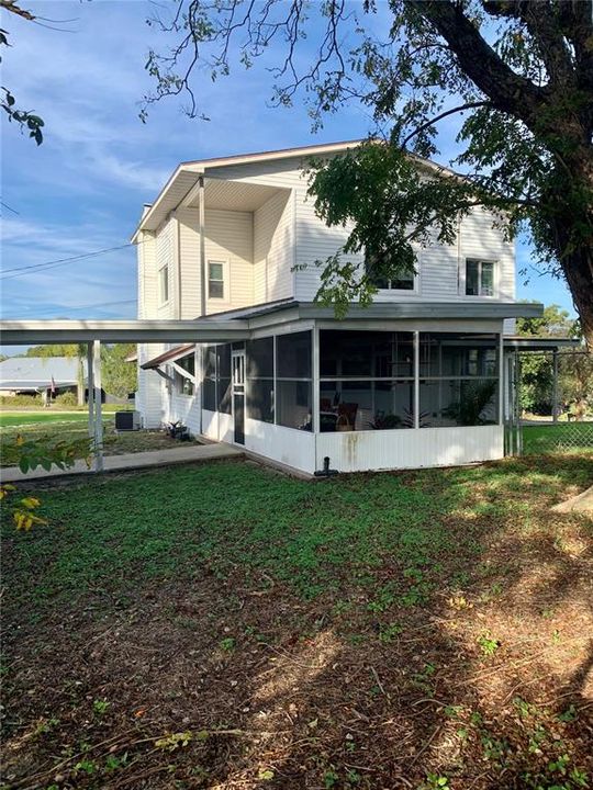 Rear of home as viewed from backyard