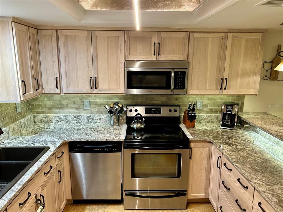 There's plenty of storage in this thoughtfully remodeled kitchen.