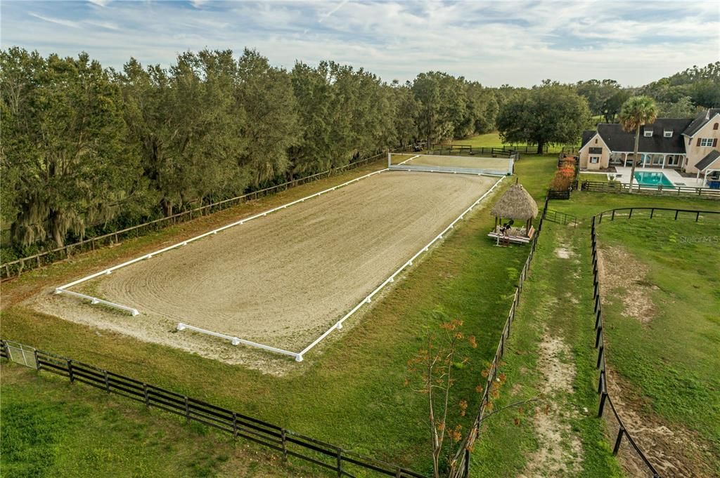 Legal size riding arena