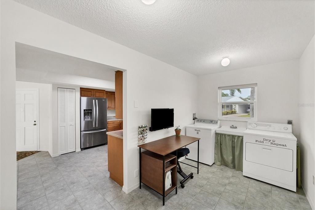 Large laundry room with work sink!