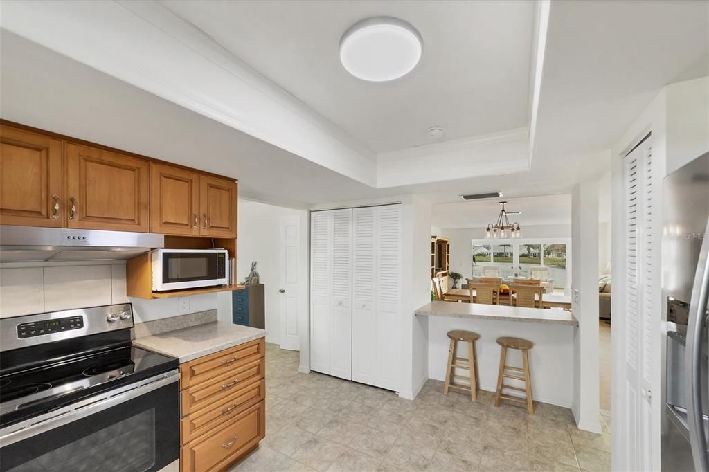 Large pantry and open access to oversized laundry room!