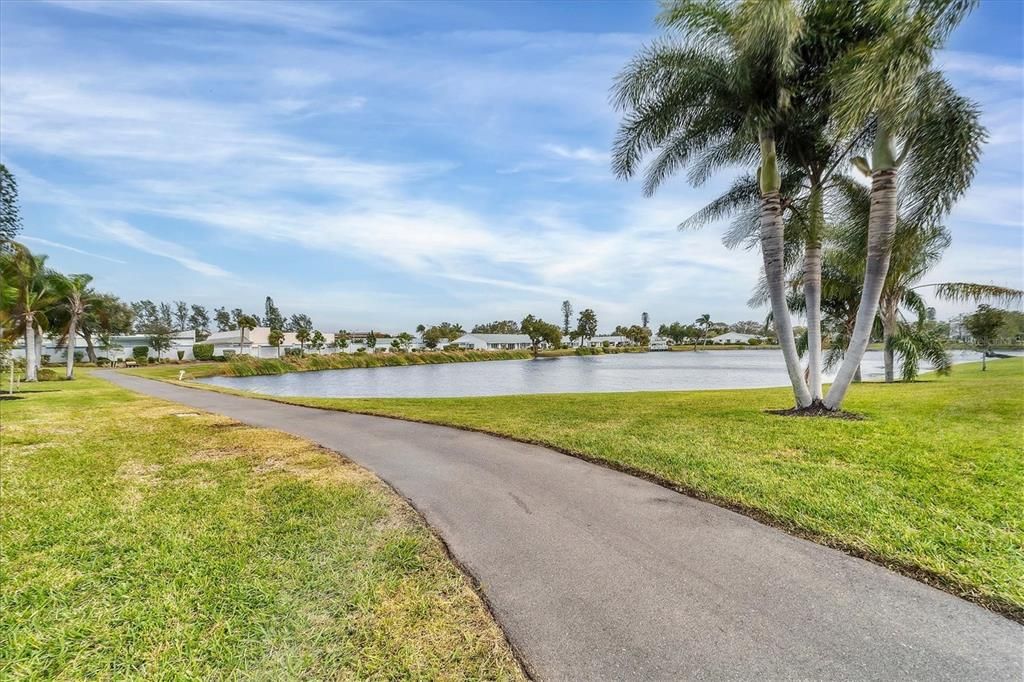 Walkway to clubhouse