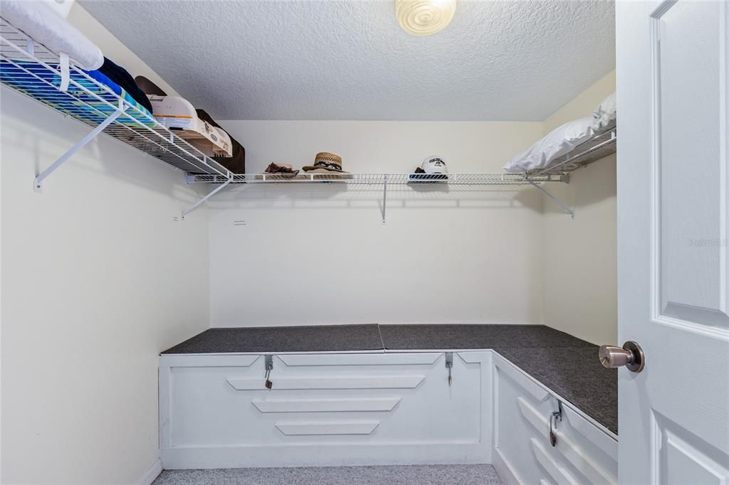 LARGE WALK-IN CLOSET WITH STORAGE