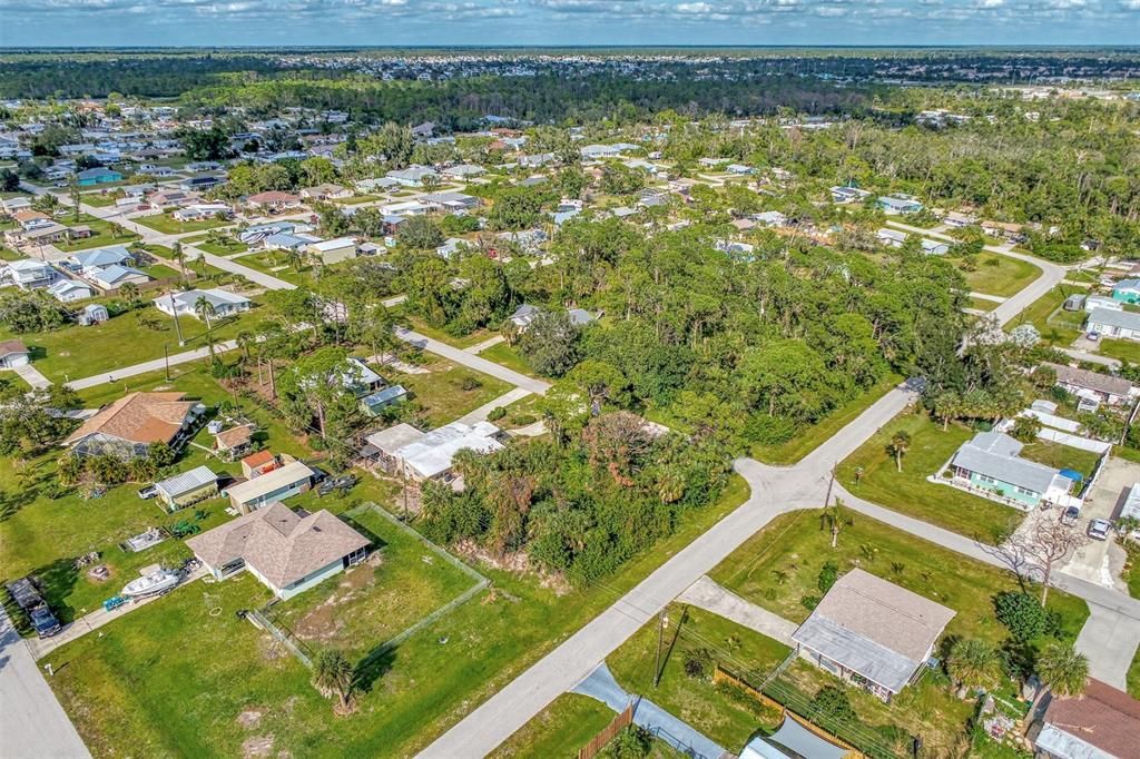 Drone overhead shows a good photo of the lot.