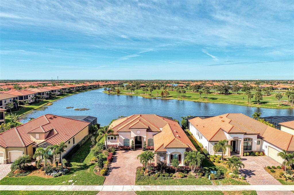 The home sits on one of the largest waterways in Sarasota National.
