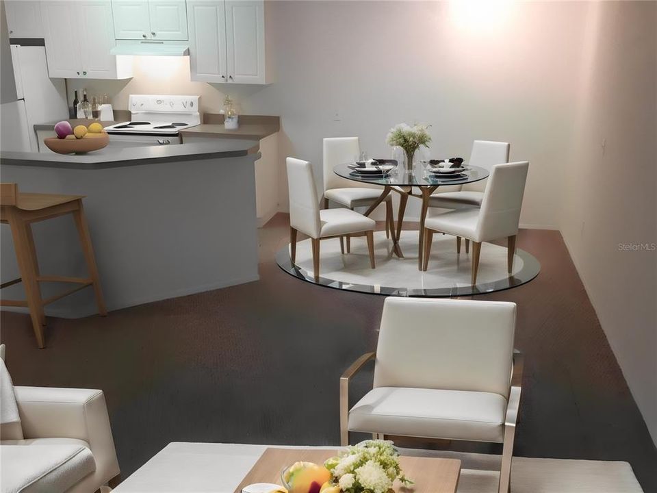 AI Staged Dining Area