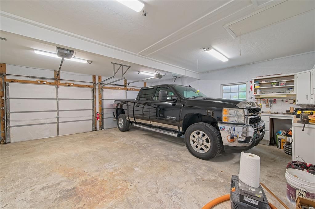 Oversized Two Car Garage with Workshop