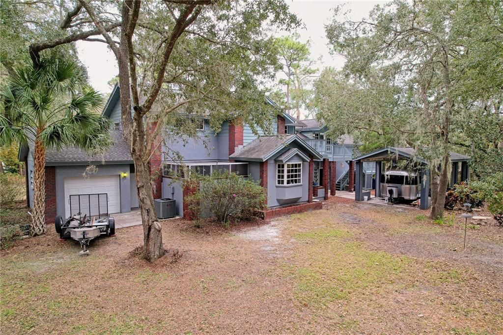 Rear Garage and RV/Boat Pavilion View