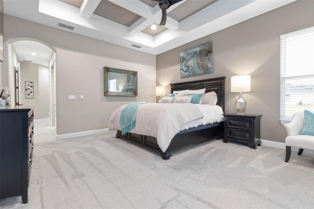 Coffered Ceilings in owners bedroom