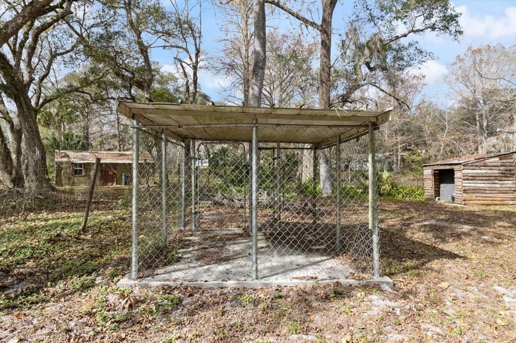 Covered Kennel on Pad