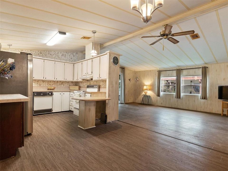 Dining Room looking into Kitchen and living Room