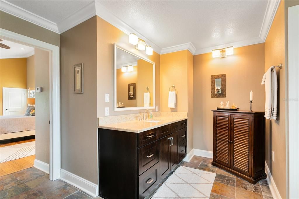 Renovated Master Bath with high end touches