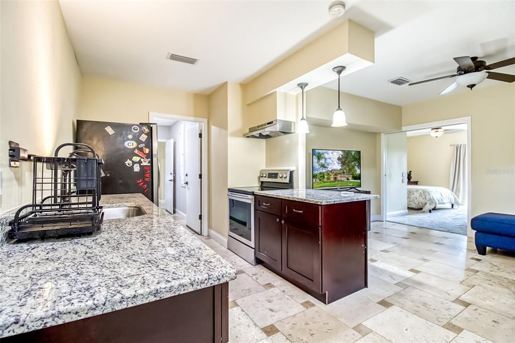 In Law apartment kitchen/living room combo