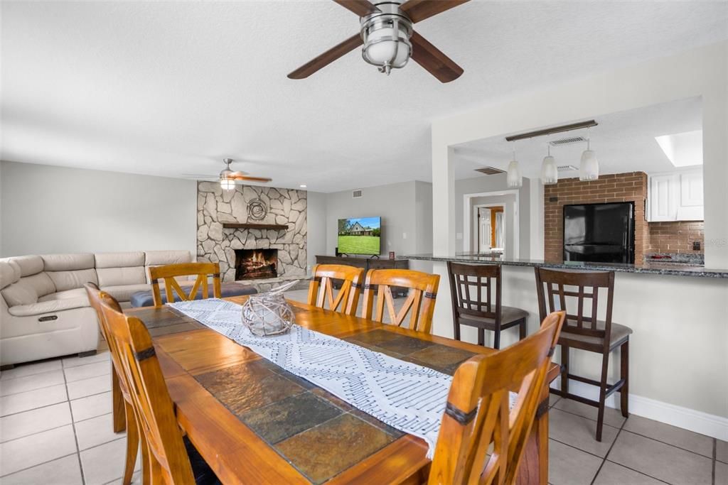 Breakfast area off of the kitchen and family room