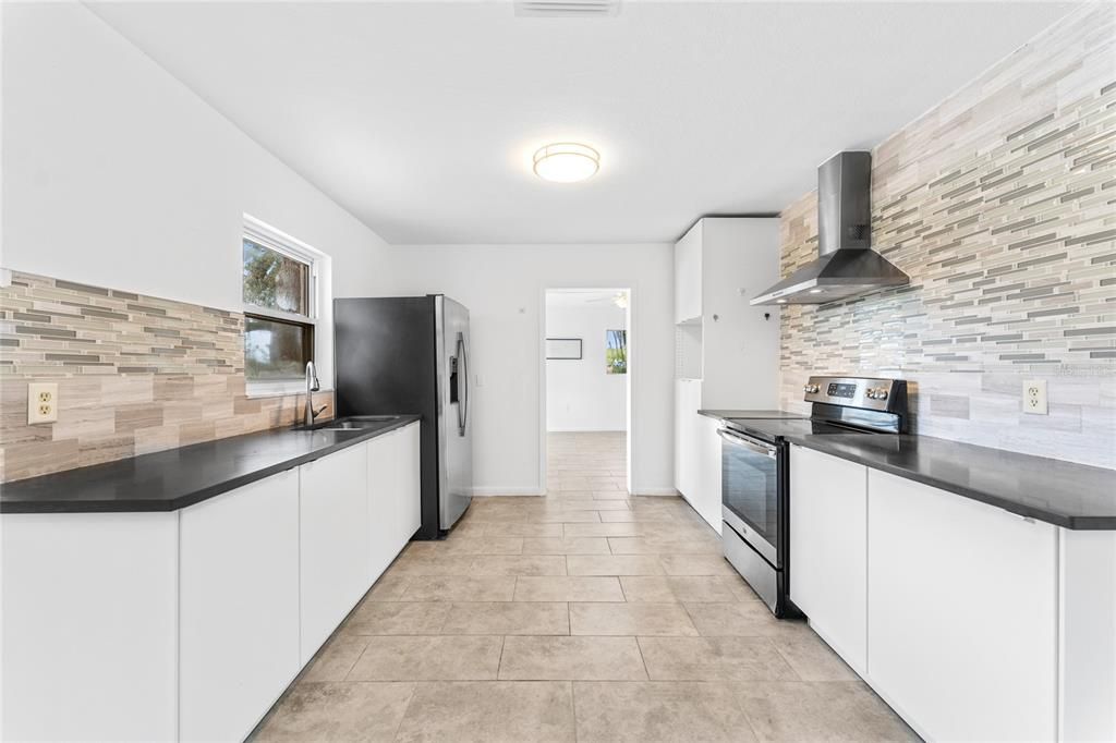 Updated kitchen with quartz countertops