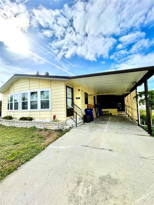 front with carport