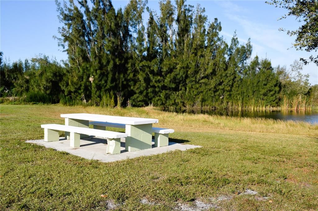 Picnic area at the smaller park