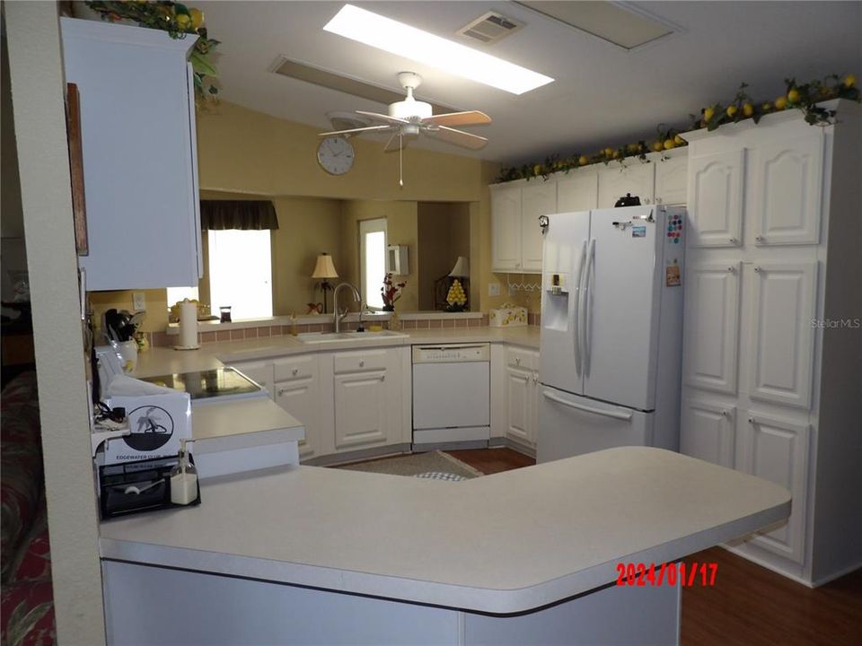 Breakfast BarAmple cabinets and Counter tops