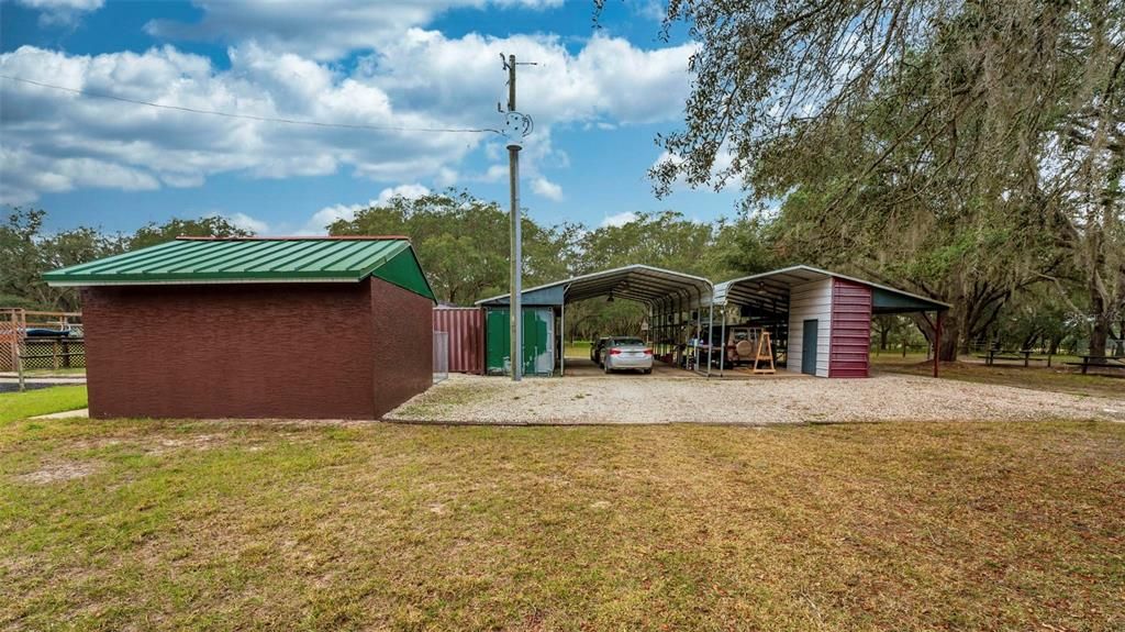 Brick building is pump house