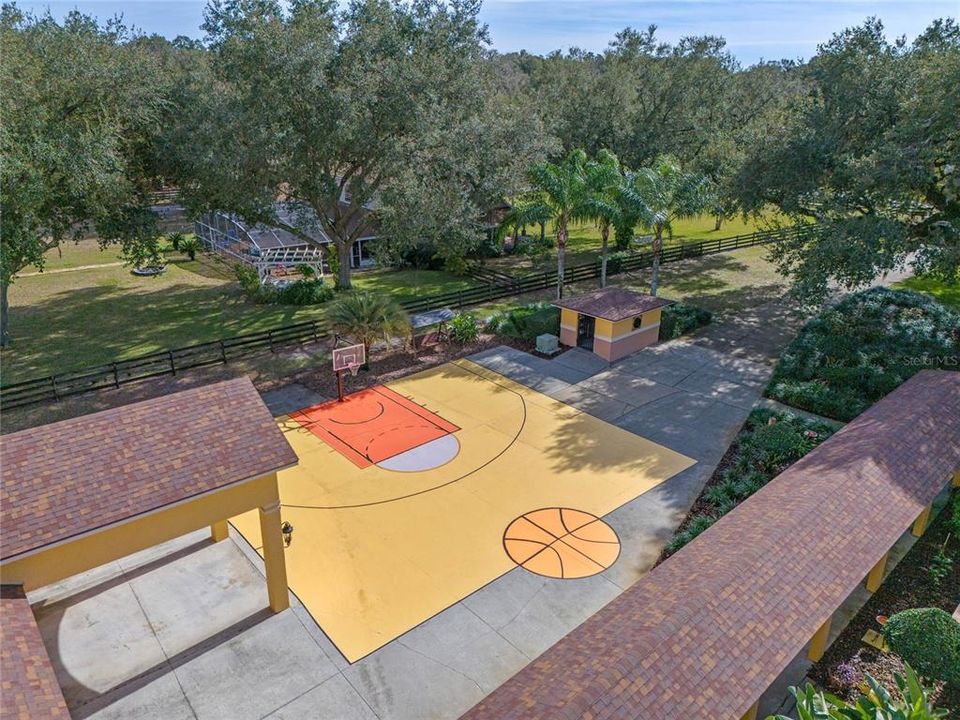 Drone view of the Basketball Court