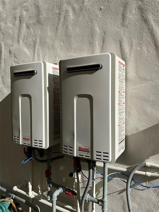 2 tankless hot water heaters