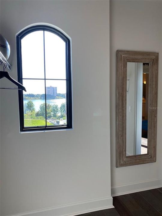 Large walk-in closet w/natural lighting