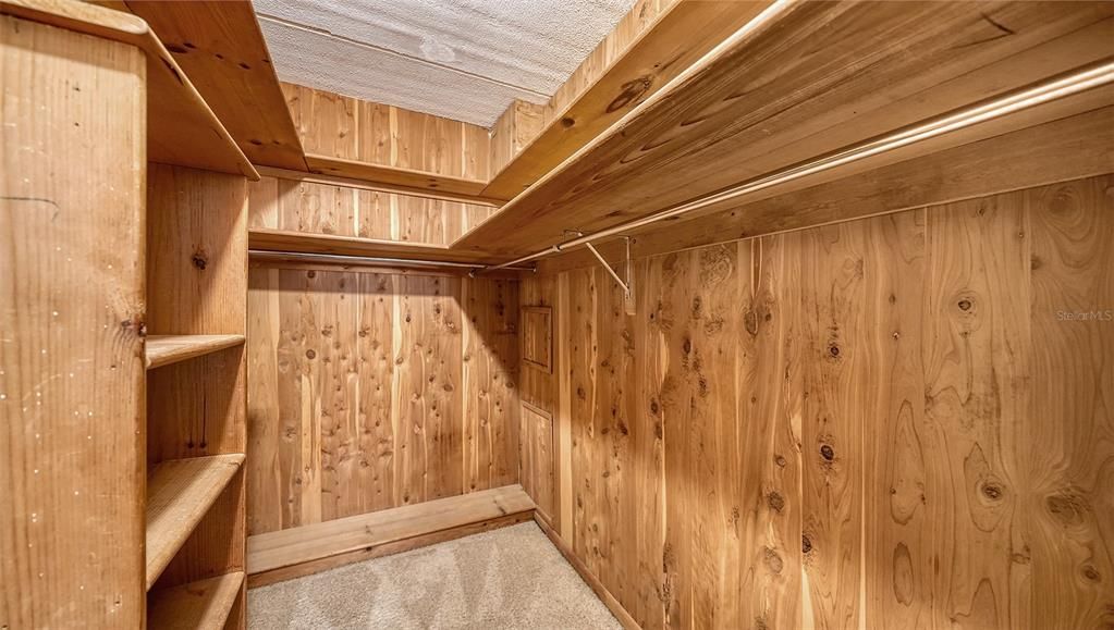 large walk-in closet in the primary bedroom