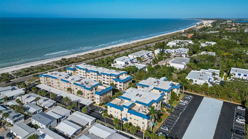 aerial facing beach