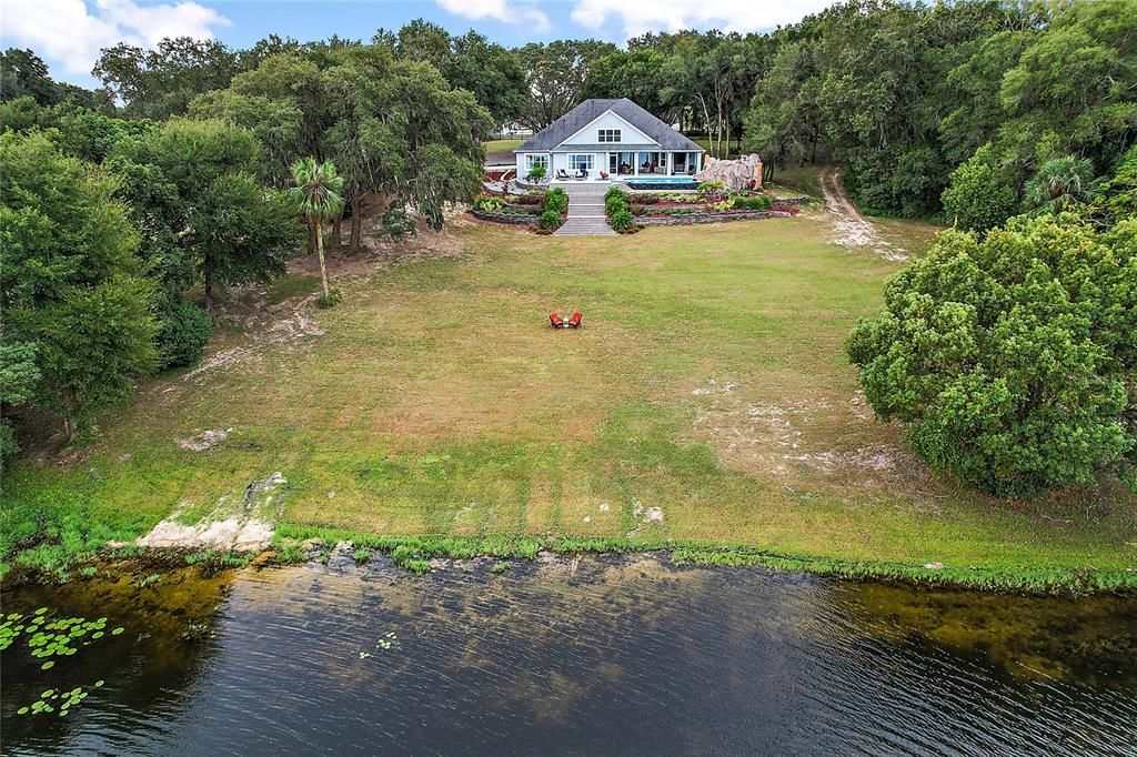 Aerial of Lakefront portion of the Property